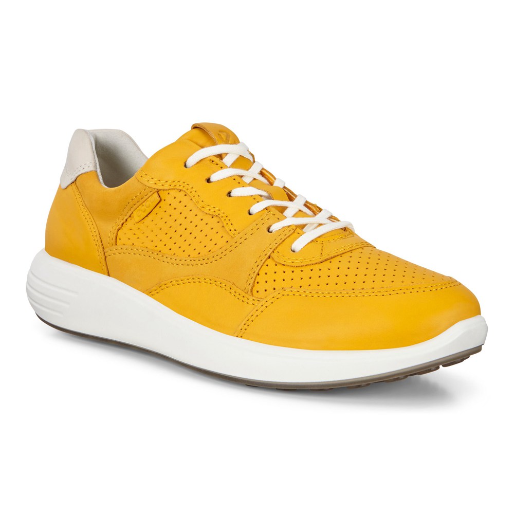 ECCO Womens Sneakers Yellow/White - Soft 7 Runner - VYX-036517